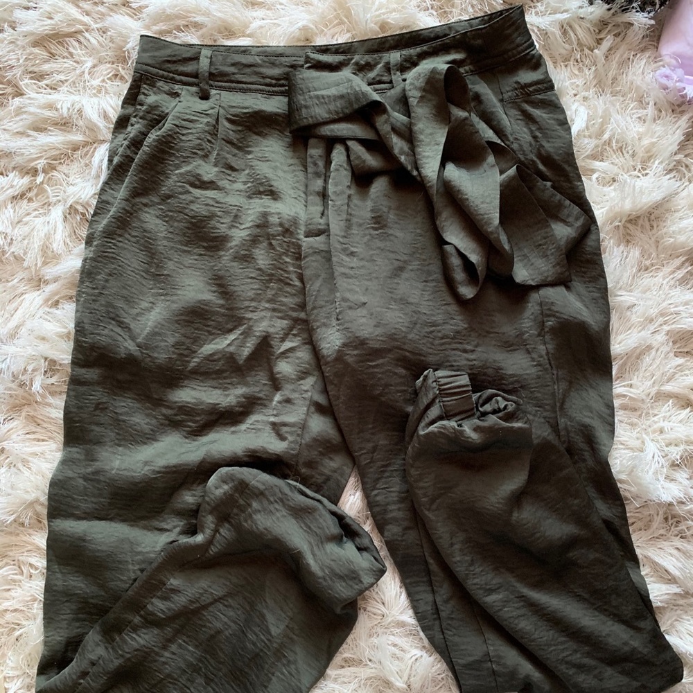 Army green jogger pants